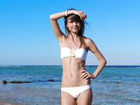 Mia D am Strand