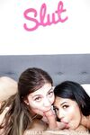 Serena Santos und Natalie Brooks teilen einen dicken, throbbingen Baum im Bett